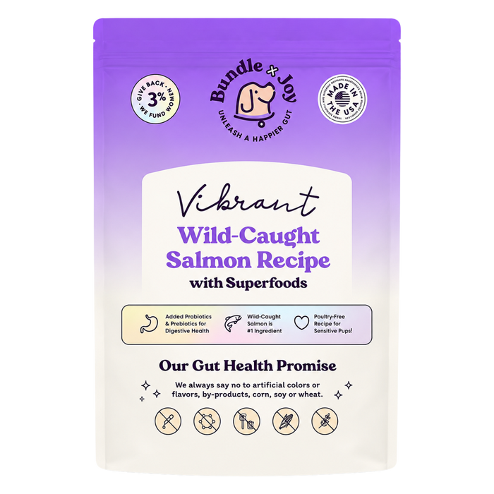 Vibrant Wild-Caught Salmon Recipe Dog Food – 4 lb
