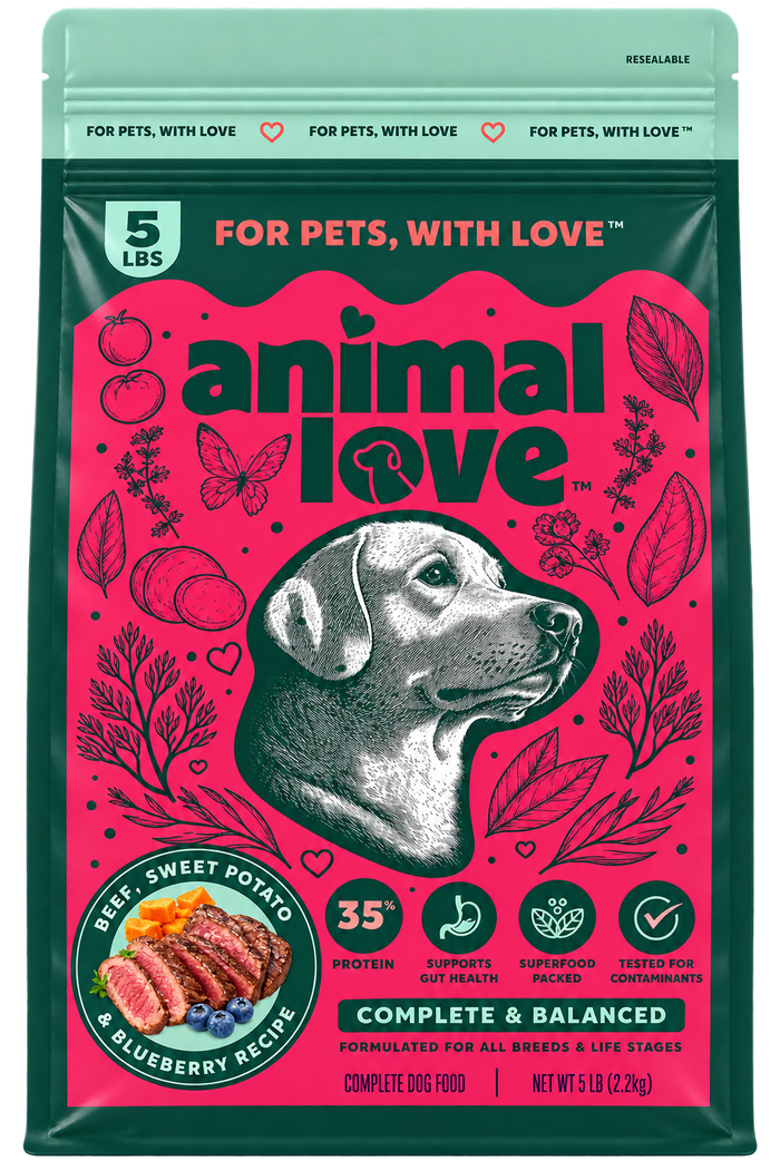 Animal Love Beef Sweet Potato & Blueberry Recipe Complete Dog Food