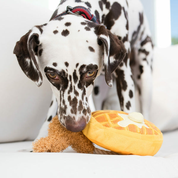 PLAY Chicken & Waffles Barking Brunch Plush Dog Toy